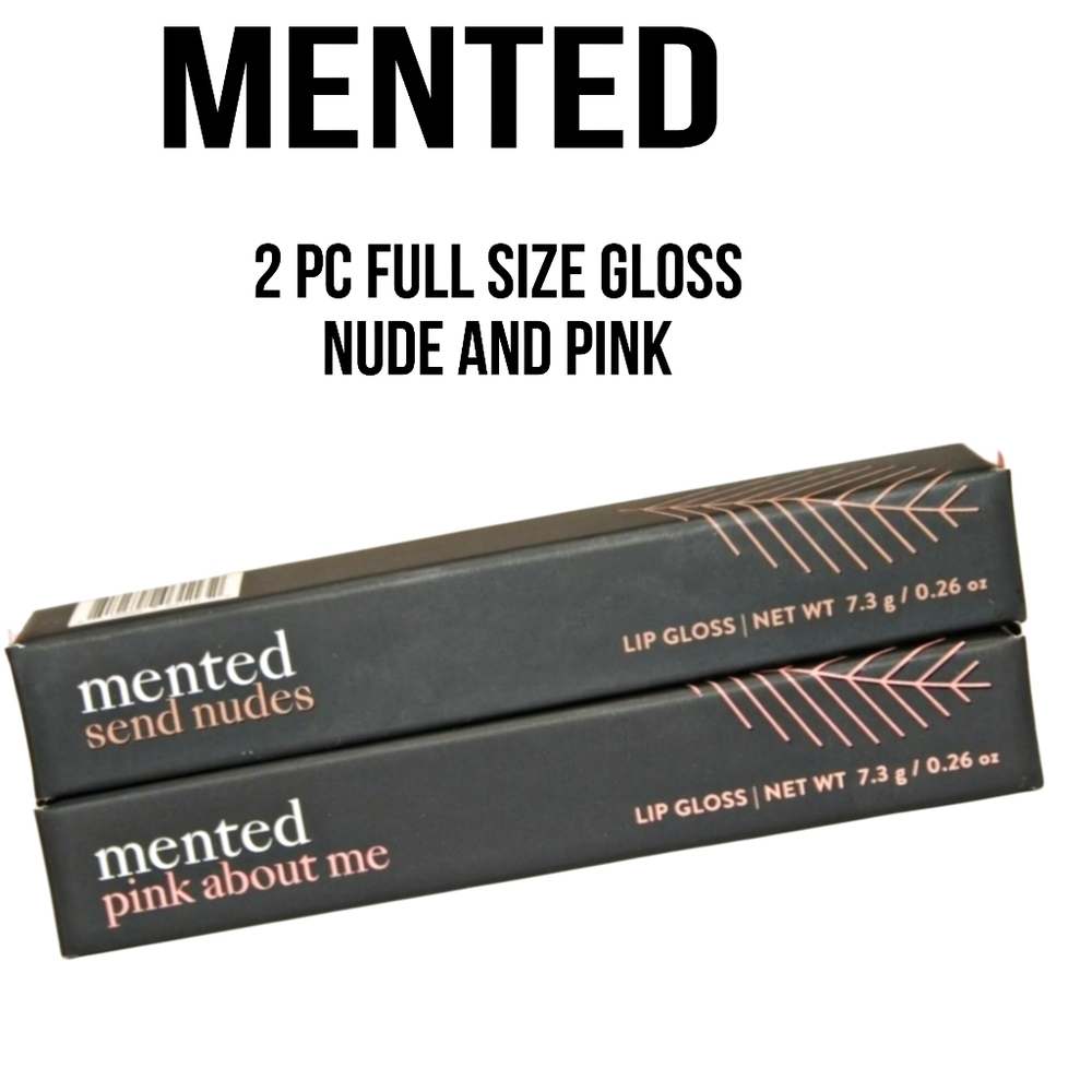 MENTED 2PK FULL SIZE LIP GLOSS' 💋pink & nude